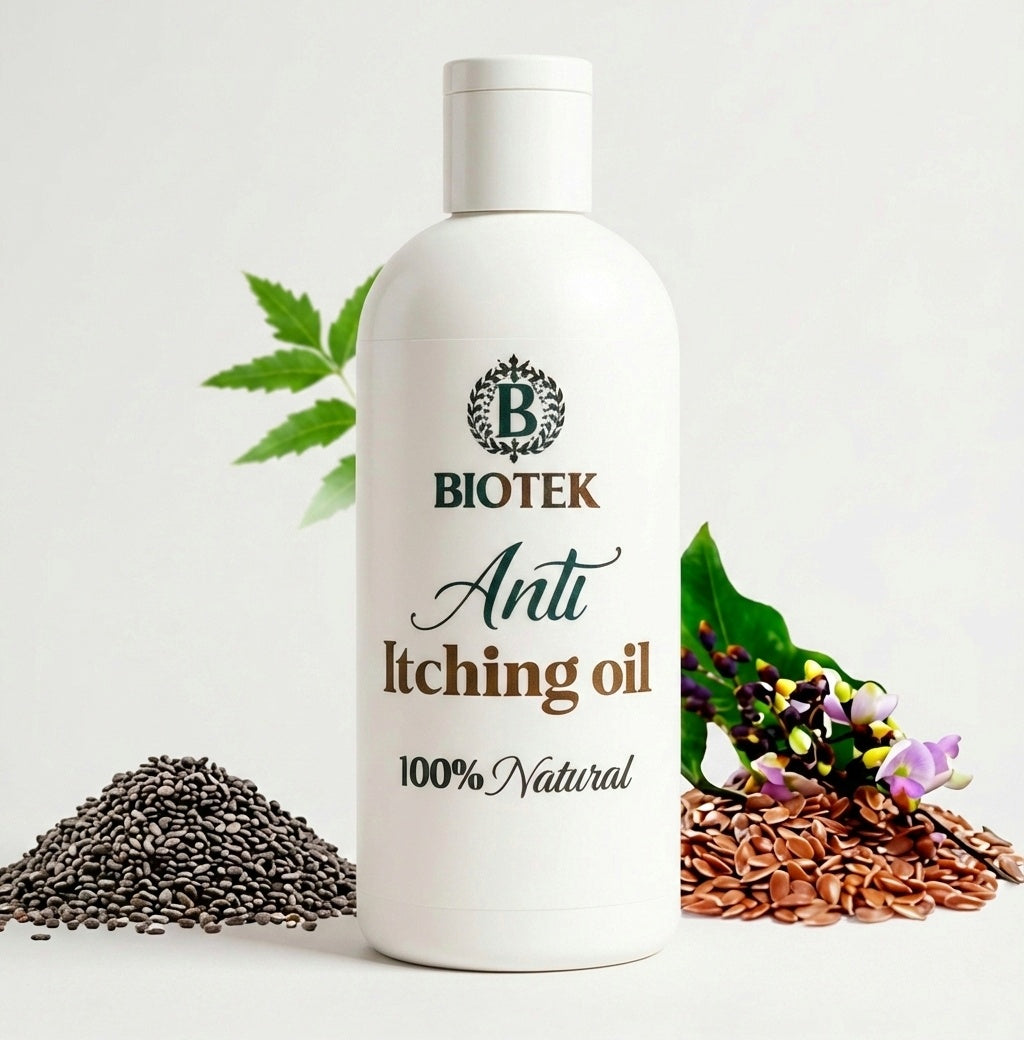 Anti Itching Oil | Natural and Ayurvedic Made with Neem Oil and Antibacterial, Anti-fungal Properties | Skin Friendly | For Relaxation from Itching and Skin Irritation